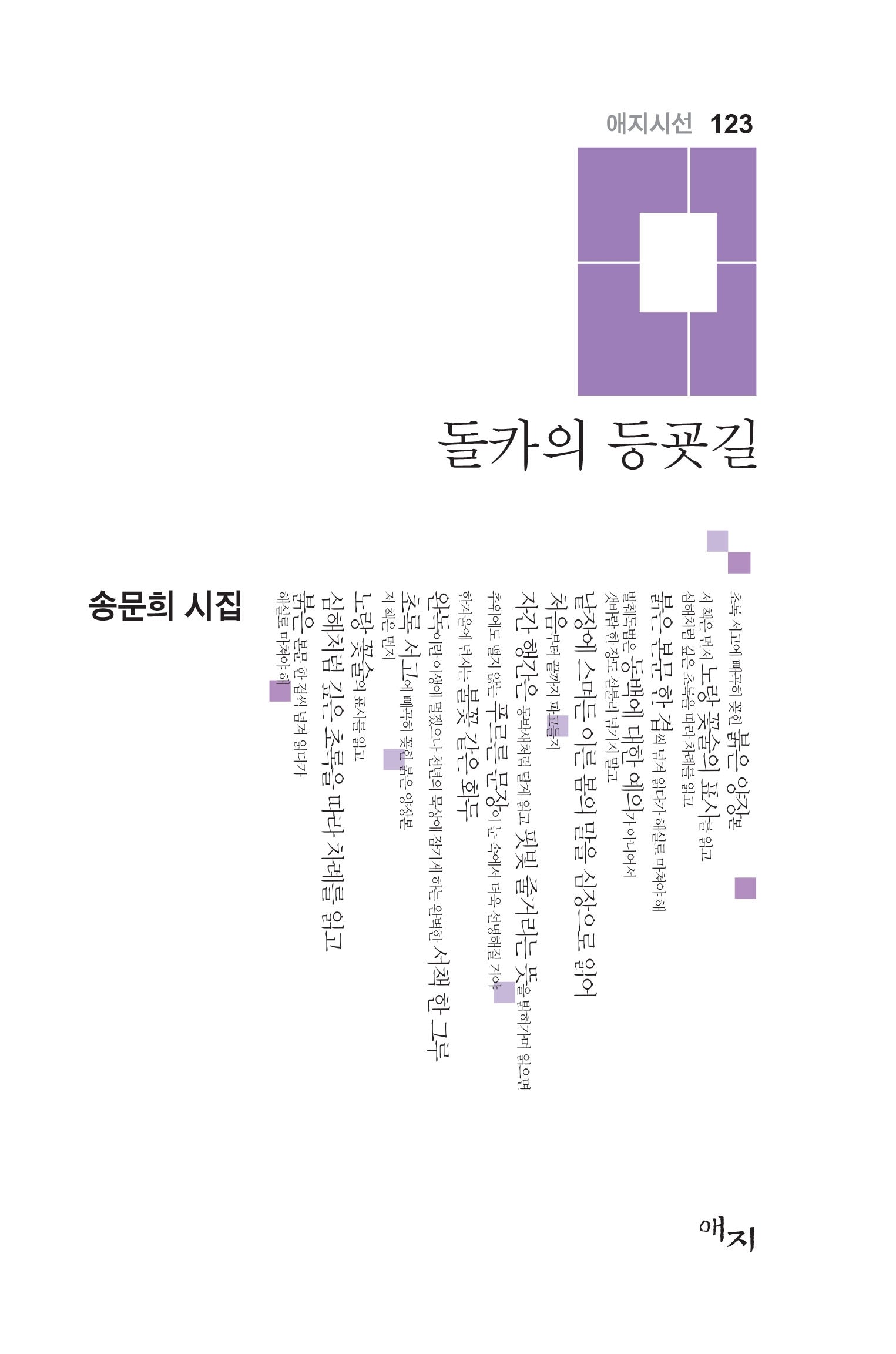 돌카의 등굣길(애지시선 123)(양장본 Hardcover)