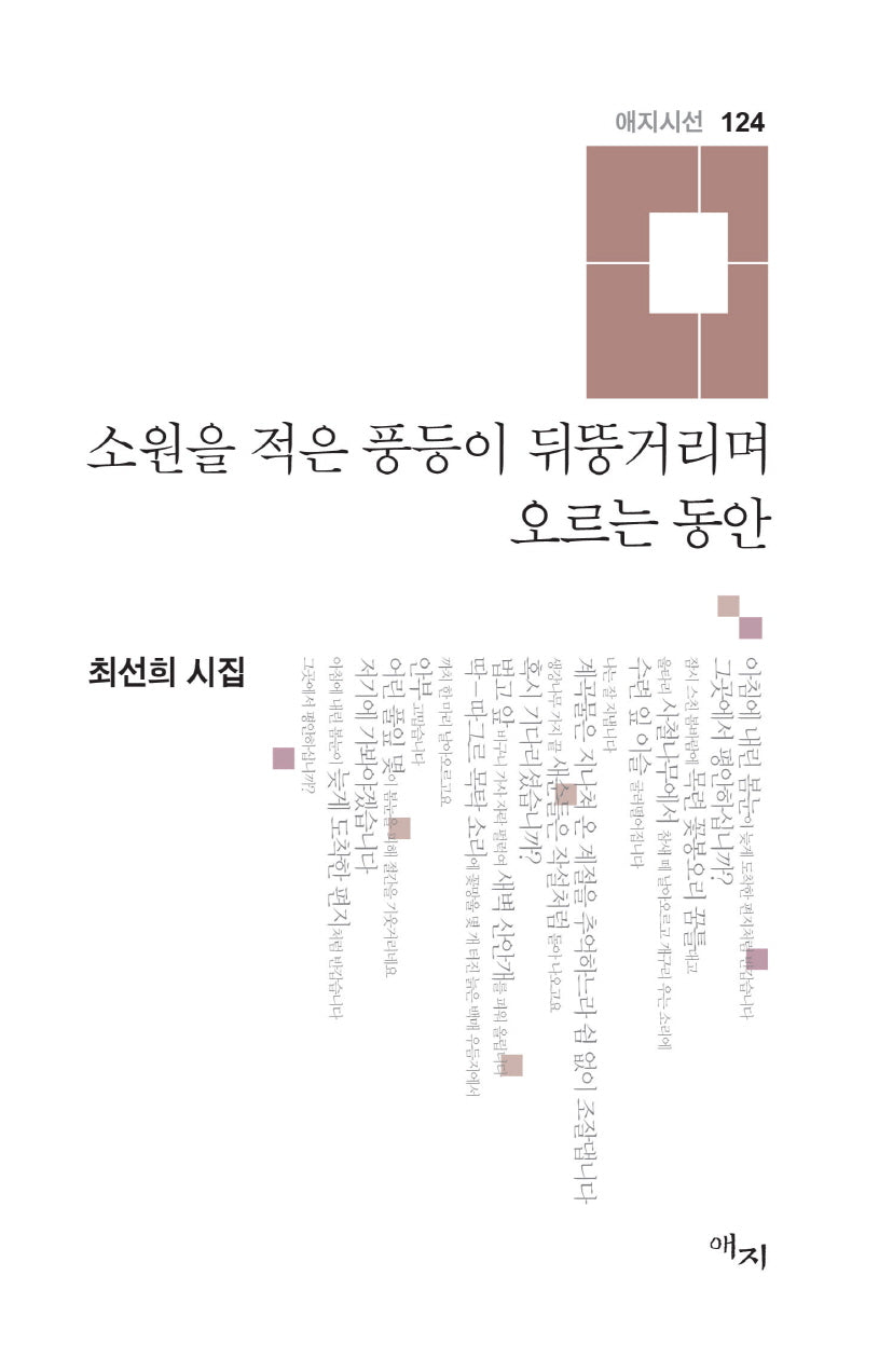 소원을 적은 풍등이 뒤뚱거리며 오르는 동안(애지시선 124)(양장본 Hardcover)