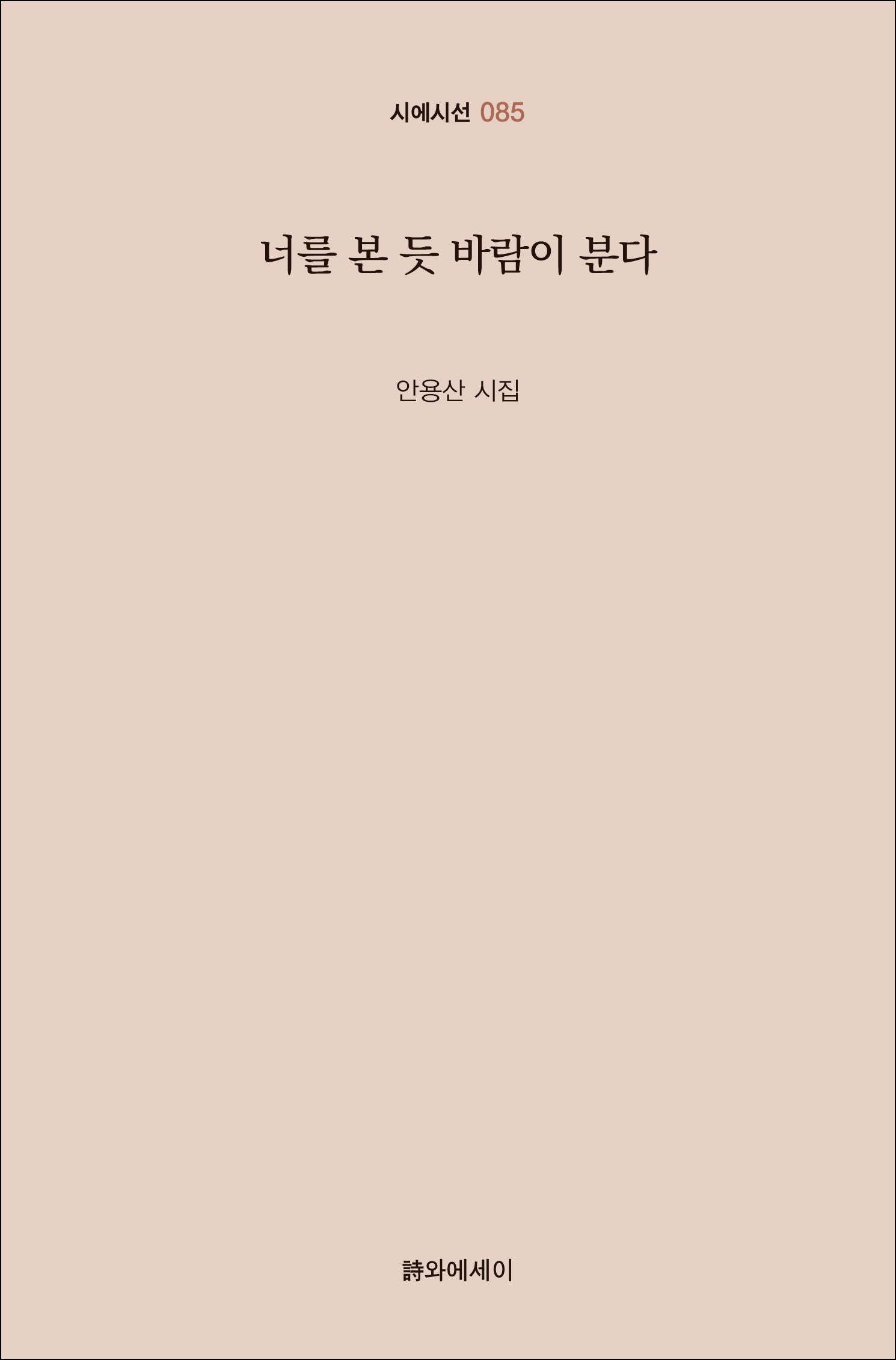 너를 본 듯 바람이 분다(시에시선 85)(양장본 Hardcover)