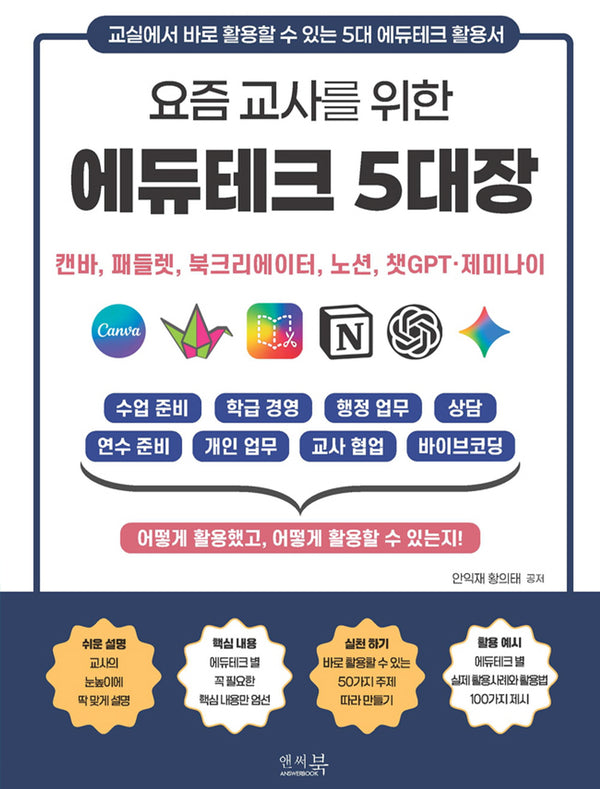 요즘 교사를 위한 에듀테크 5대장 : 캔바, 패들렛, 북크리에이터, 노션, 챗GPT?제미나이