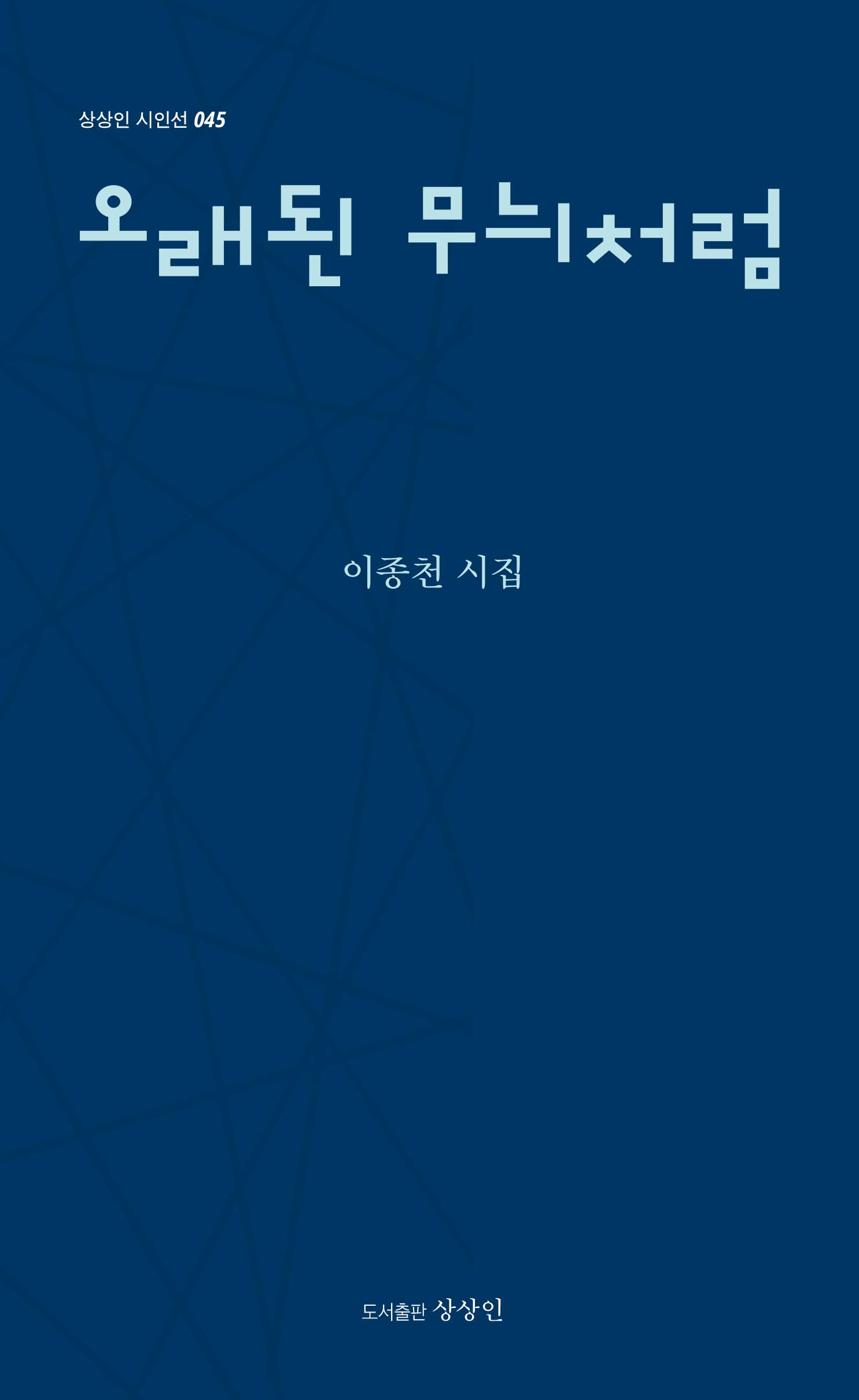 오래된 무늬처럼(상상인 시인선 45)