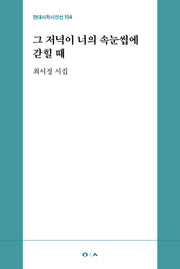 그 저녁이 너의 속눈썹에 갇힐 때(현대시학시인선 154)