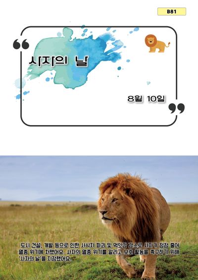 사자의 날(B 81)