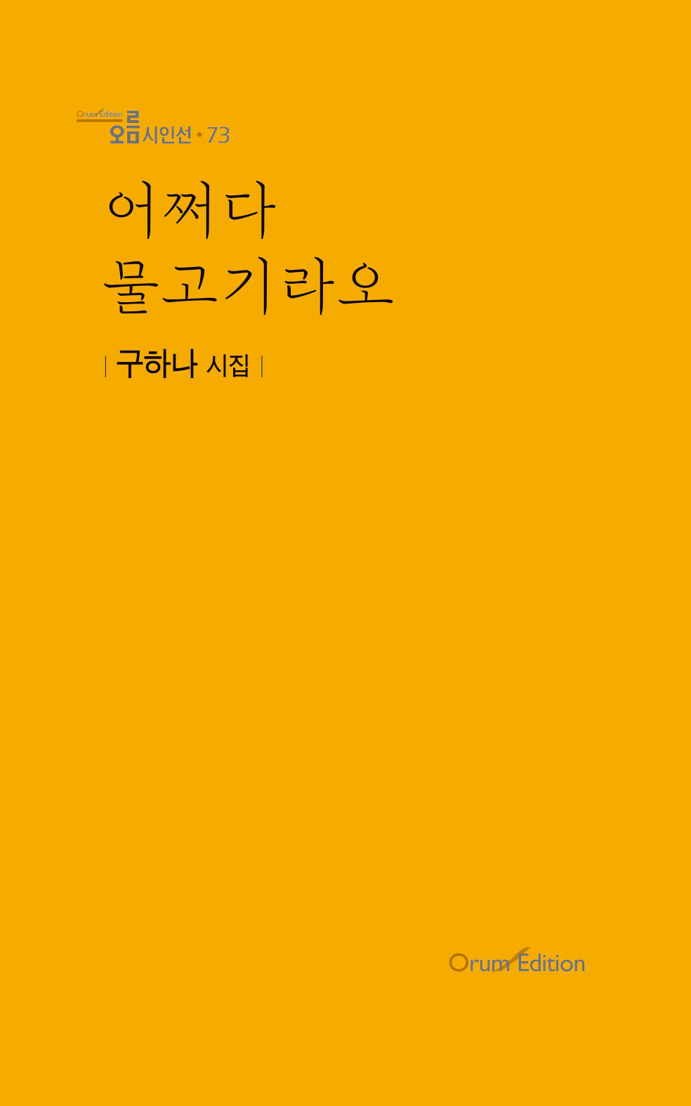 어쩌다 물고기라오(오름시인선 73)
