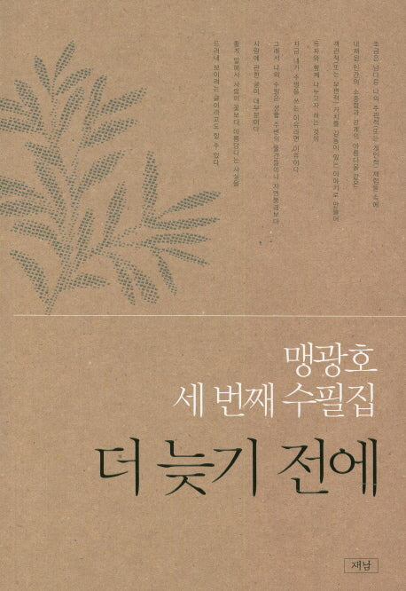 더 늦기 전에