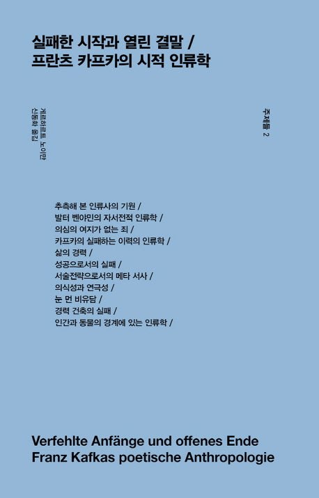 실패한 시작과 열린 결말 / 프란츠 카프카의 시적 인류학(주제들 2)(양장본 Hardcover)