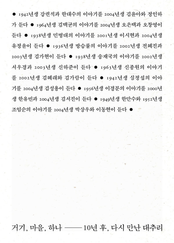 거기, 마을, 하나-10년 후, 다시 만난 대추리