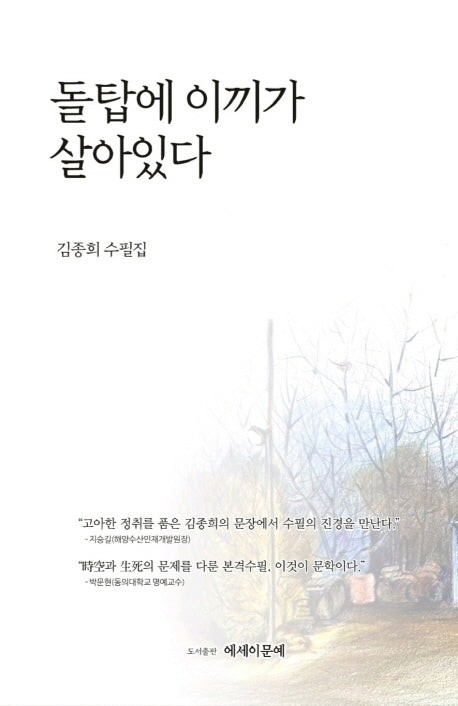돌탑에 이끼가 살아있다