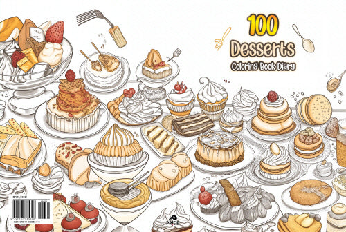 100 디저트 컬러링북 다이어리