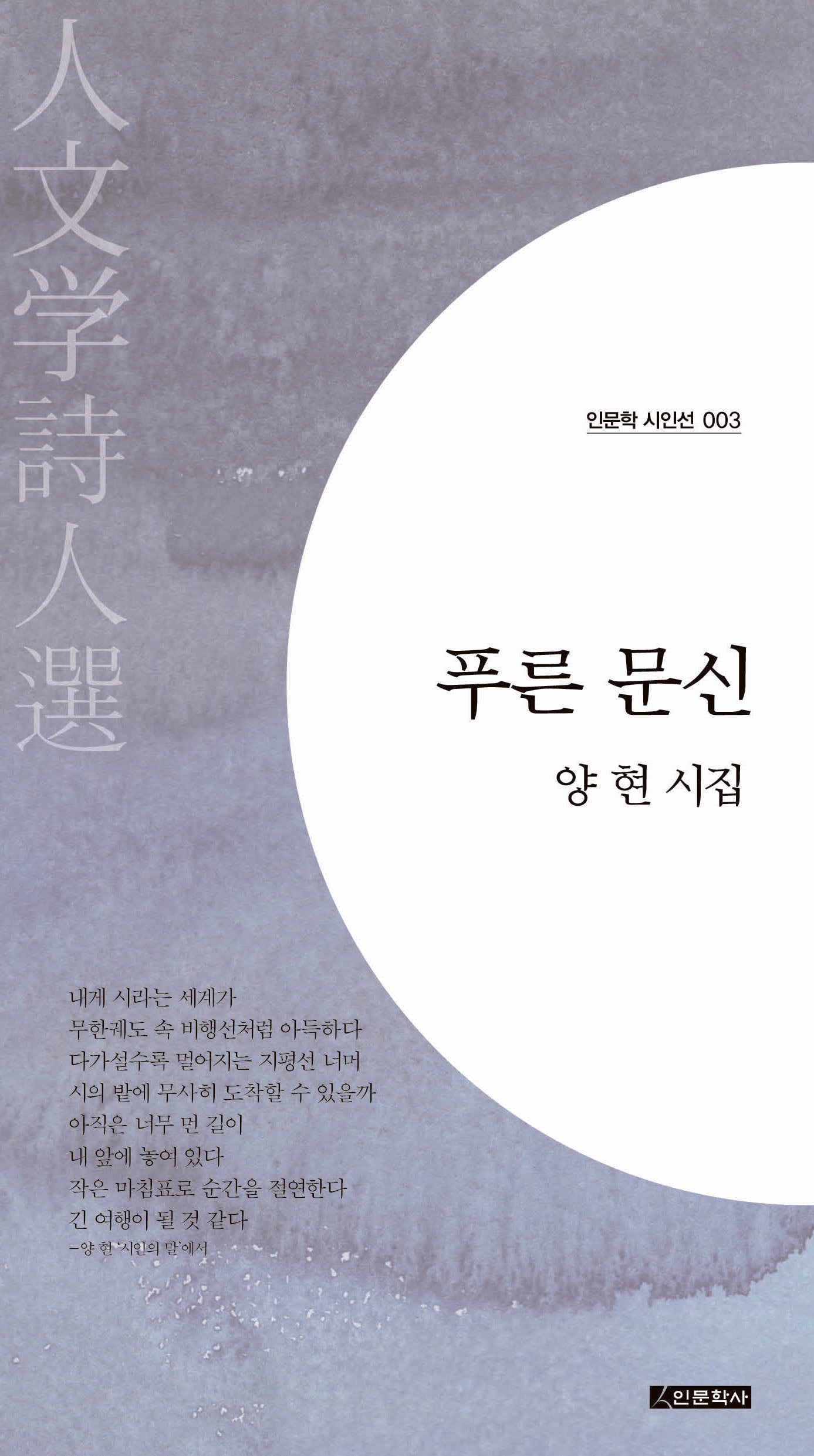 푸른 문신(인문학 시인선 3)