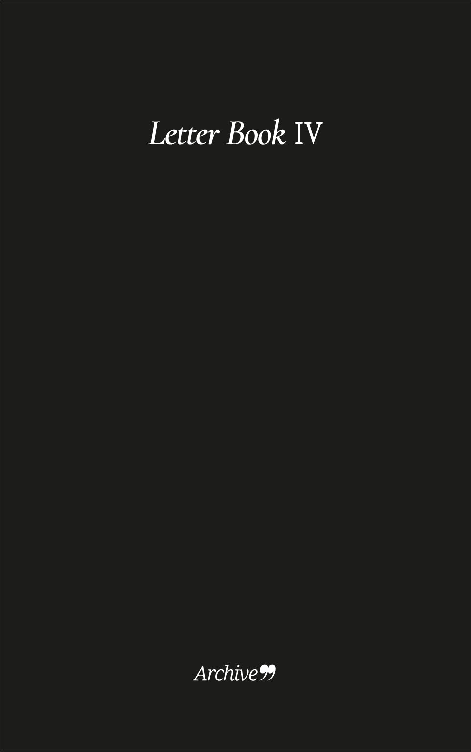 익명의 편지집  letter book Ⅳ