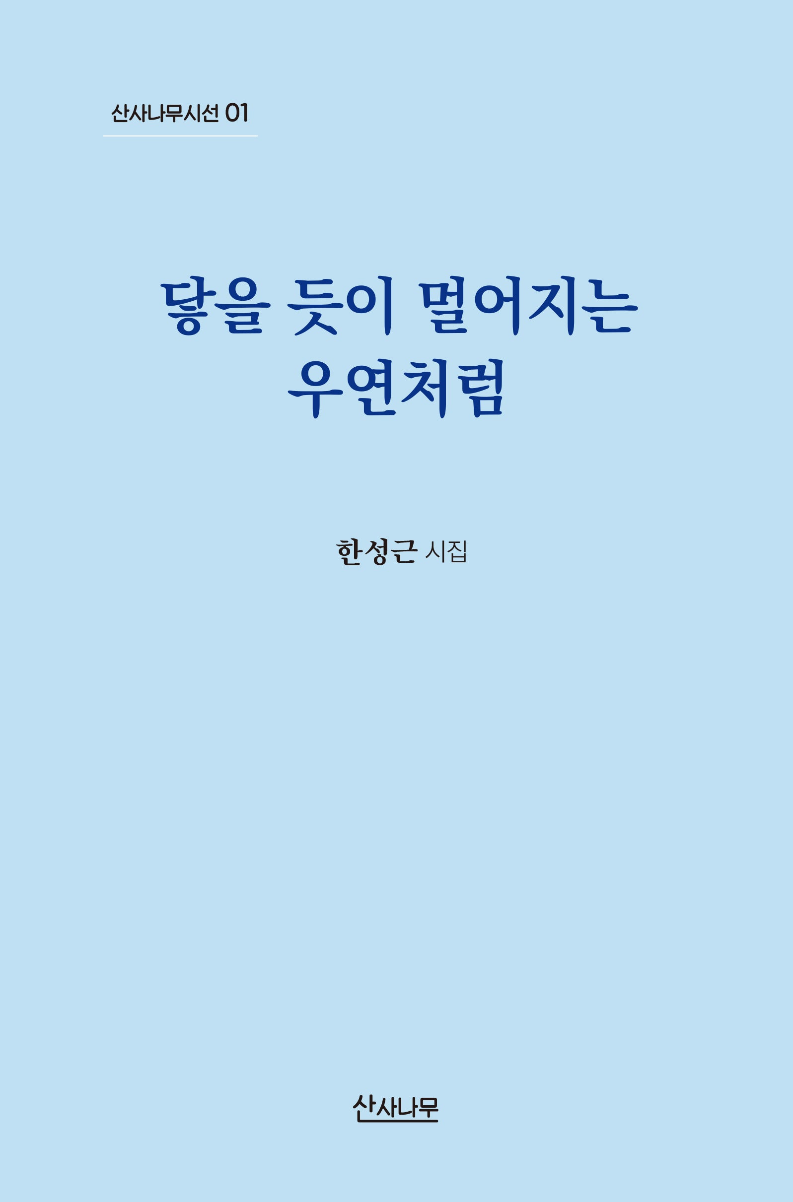 닿을 듯이 멀어지는 우연처럼(산사나무시선 1)