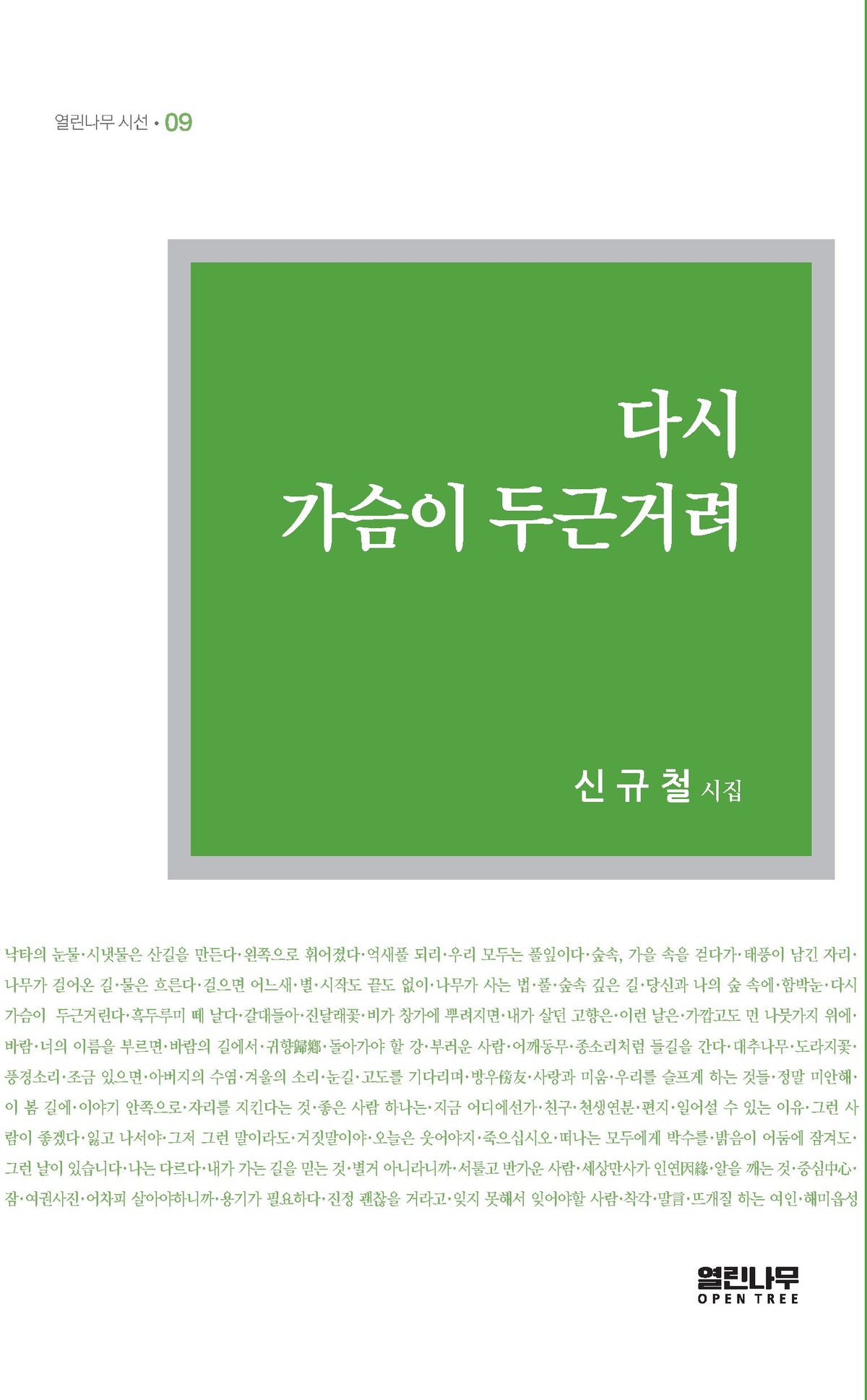 다시 가슴이 두근거려(열린나무 시선 9)